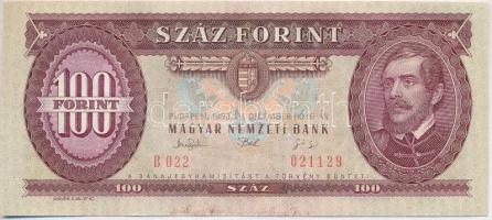 1993. 100Ft (3x) egymás utáni sorszámmal és nyomdai festékfoltokkal T:I