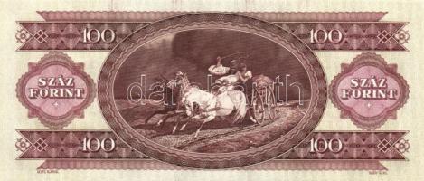 1993. 100Ft (4x) egymás utáni sorszámmal és nyomdai festékfoltokkal T:I