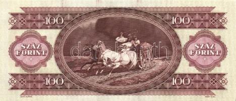 1993. 100Ft (4x) egymás utáni sorszámmal és nyomdai festékfoltokkal T:I