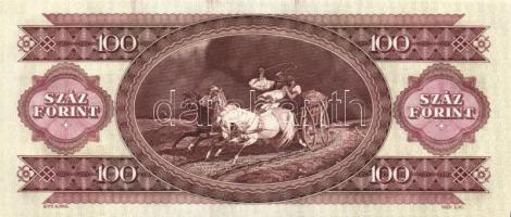 1993. 100Ft (4x) egymás utáni sorszámmal és nyomdai festékfoltokkal T:I