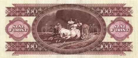 1993. 100Ft (5x) egymás utáni sorszámmal és nyomdai festékfoltokkal T:I