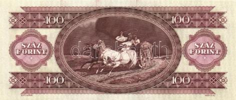 1993. 100Ft (5x) egymás utáni sorszámmal és nyomdai festékfoltokkal T:I