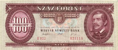 1993. 100Ft (6x) egymás utáni sorszámmal és nyomdai festékfoltokkal T:I