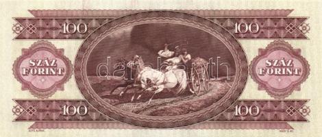 1993. 100Ft (6x) egymás utáni sorszámmal és nyomdai festékfoltokkal T:I