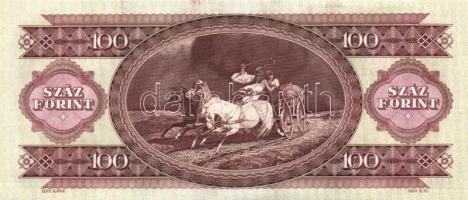 1993. 100Ft (8x) egymás utáni sorszámmal és nyomdai festékfoltokkal T:I