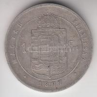 1877KB 1Ft Ag "Középcímer" T:2-,3