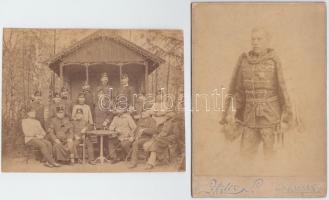 cca 1910 A kassai hadosztály parancsnoka, és a tisztikara 2 db fotó / cca 1910 The Kosice army and the commander 2 photos 16x10 cm