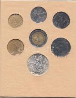 Vatikán 1984. 10L-1000L Ag, 7klf darab forgalmi pénzek szettben T:1
Vatican 1984. 10 Lire - 1000 Lir...