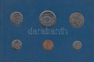 Svédország 1976. 5ö-5K 6xklf db-ból álló forgalmi szett műanyag tokban T:1
Sweden 1976. 5 ore - 5 Kr...