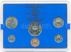 Svédország 1979. 5ö-5K 6xklf db-ból álló forgalmi szett műanyag tokban T:1 Sweden 1979. 5 Öre - 5 Kronor 6xdiff pcs, coin set in plastic case C:UNC