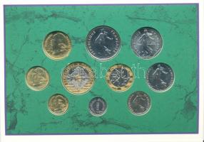 Franciaország 1998. 1c-20Fr hivatalos forgalmi pénzek szettben T:BU
France 1998. 1 cent - 20 Francs...