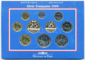 Franciaország 1999. 1c-20Fr hivatalos forgalmi pénzek szettben T:BU France 1999. 1 cent - 20 Francs official coin set of France in set C:BU