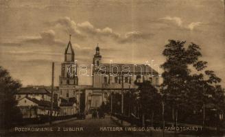 Lublin, Katedra, Ulica Zamojska / street with cathedral