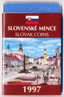 Szlovákia 1997. 10h-10K 7klf db, hivatalos forgalmi sor szettben + 1db emlékérem T:1
Slovakia 1997. ...