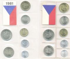 Csehszlovákia 1980/81. 5H-5K (7db) forgalmi sor fóliatokban (2x) T:1
Czechoslovakia 1980/81. 5 Haler...