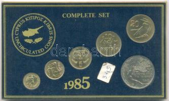 Ciprus 1985. 1c-50c 6klf db, forgalmi pénzek szettben T:1 Cyprus 1985.  1 cent - 50 cents, 6 different, complete set C:Unc