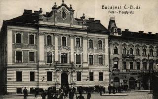 Budapest III. Óbuda; Fő tér, Kerületi Elöljáróság, takarékpénztár