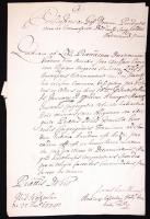 cca 1700-1830 Helytartótanácsi, kancelláriai és egyéb hivatalos levelek gyűjteménye. Összesen 20 db ...