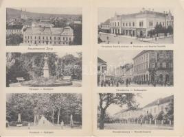 Versec Bishop's Palace, town hall with the shop of Szavits, military barracks, park, folding card (b)