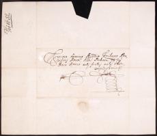 1632 Gaffor a Paar postamester saját kézzel írt cito cito citissime (sürgős) levele. A Paar-család h...