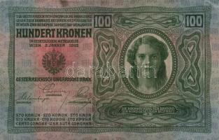 1912-15. 10K + 20K + 100K mindegyik lila "Hajdu Vármegye Hajdunánás Község 1901" felülbély...