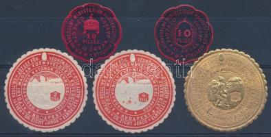 Cca. 1915 5 db (3 klf) adománybélyeg / 5 pcs (3 different) charity labels