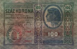 1912. 100K + 1913. 20K + 1917. 2K mindegyik "Abaúj Torna Vármegye Kassa 1913" felülbélyegz...