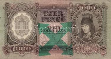 1930-41. 10P, 20P, 50P, 100P, 1000P mindegyik hamis nyilaskeresztes/"érvényesítve" felülbé...