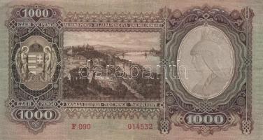 1930-41. 10P, 20P, 50P, 100P, 1000P mindegyik hamis nyilaskeresztes/"érvényesítve" felülbé...