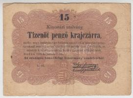 1849. 15Kr "Kossuth-bankó" T:III