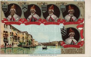 Doges of Venice from 1612 to 1624, litho