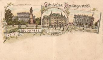 Budapesti Széchenyi szobor, Pénzügyi- és Honvédelmi Minisztérium, litho (fl)