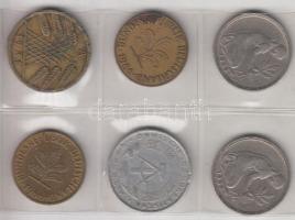 Német Birodalom/NSZK/NDK 1931A 10Pf + 1950D/F 50Pf (2x) + 1966G/J 5Pf (2x) + 1963. 10Pf T:2,2-
Germa...