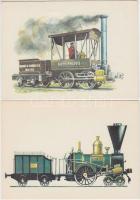 20 db modern, használatlan, kiváló állapotú, vonat motívumú képeslap, a Közlekedési Múzeum sorozata,...