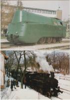 10 db modern, magyar, mozdony témájú, használatlan motívum képeslap / 10 pieces of modern cards, unused, locomotives