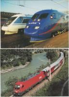 10 db modern, használatlan, kiváló állapotú, vonat motívumú képeslap / 10 modern, unused, excellent quality postcards about trains