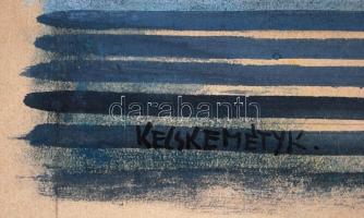 Kecskeméty K. jelzéssel: Hamlet IV. Gouache, papír, 29×41 cm