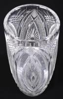 Ólomkristály váza, csiszolt, hibátlan, m:31 cm, d:15 cm / Lead crystal vase, perfect condition