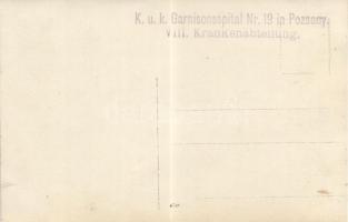 Pozsony K.u.k. Garnisonsspital Nr. 19, VIII. Krankenabteilung, military hospital, soldiers, photo