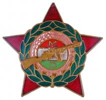 ~1960. "Munkásőr" szolgálati zománcozott jelvény 5 év szolgálat után dísztokban miniatűrre...