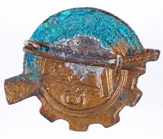 ~1960. "Munkásőr" szolgálati zománcozott jelvény 5 év szolgálat után dísztokban miniatűrre...