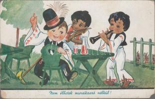 2 db régi, humoros, magyar folklórlap / 2 humorous, Hungarian folk cards