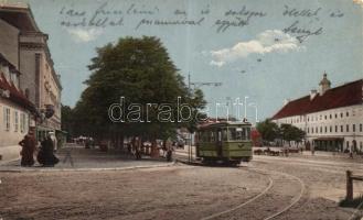 Nagyszeben, Hermannsplatz / square, tram (Rb)