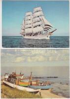 40 db modern, hajó motívumlap / 40 modern ship motive cards