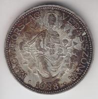 1938. 2P Ag "Madonna" T:2 patina