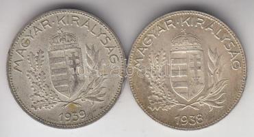 1926-1938. 1P Ag (2x) T:2