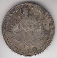 1843B 20Kr Ag "V. Ferdinánd" T:3 Fny.