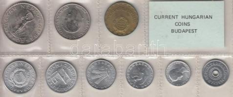 1980. 2f-10Ft 9db klf érmés forgalmi sor fóliatokban T:1