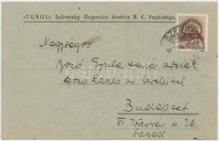 1941 A Turul szövetség lapja Bozó Gyula éremművésznek címezve, sok aláírással