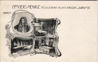 Bp, K. u. K. Infant Regmts Markgraf Klappkarte